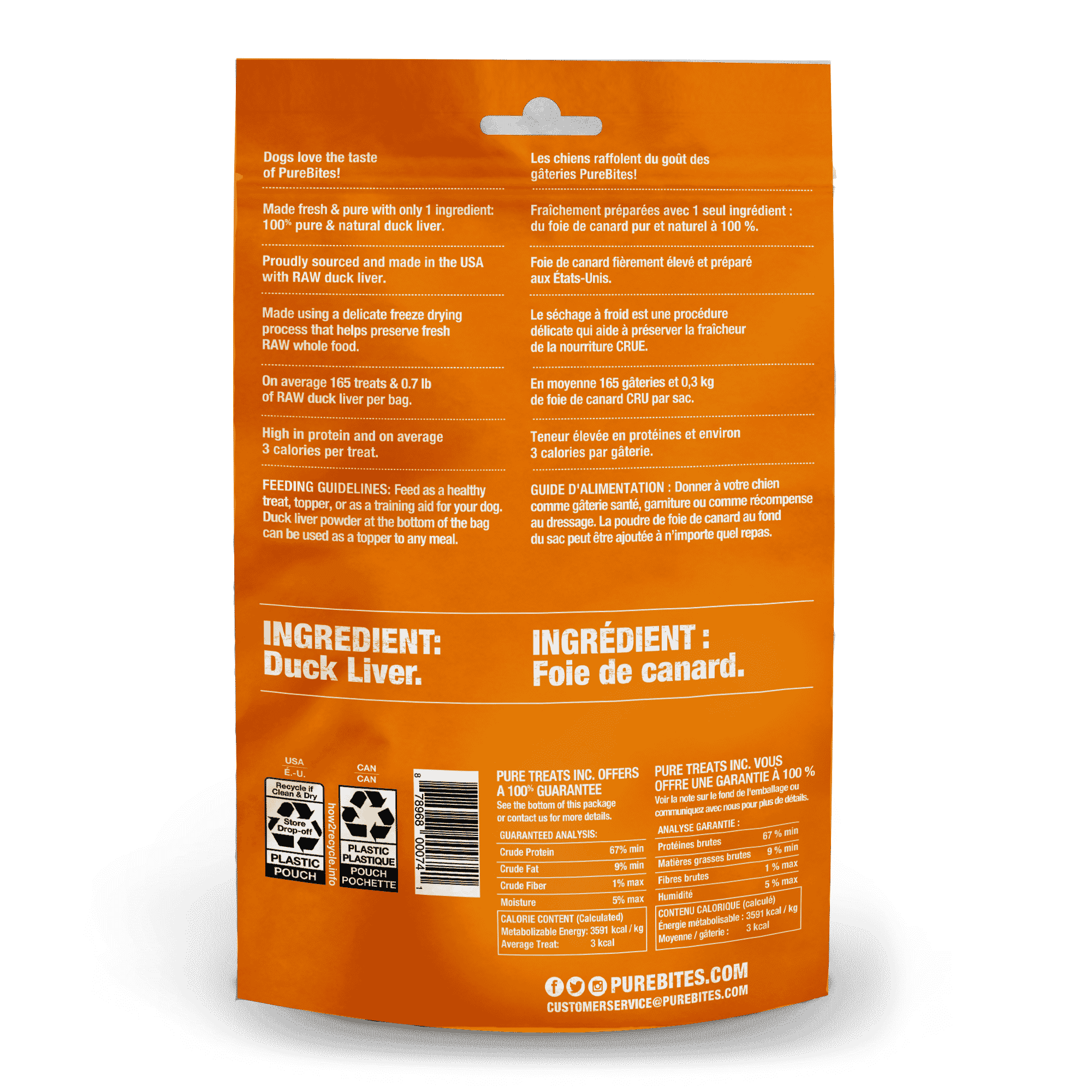 Purebites | Duck Liver Freeze Dried Dog Treats | ARMOR THE POOCH